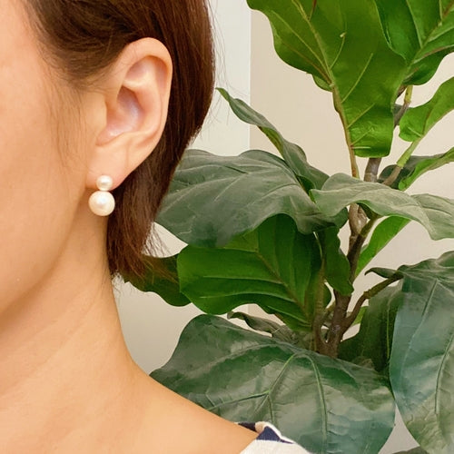 Classic Double Freshwater Pearl Earrings