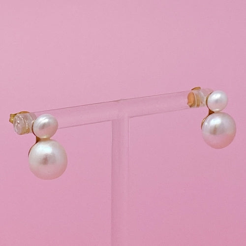 Classic Double Freshwater Pearl Earrings