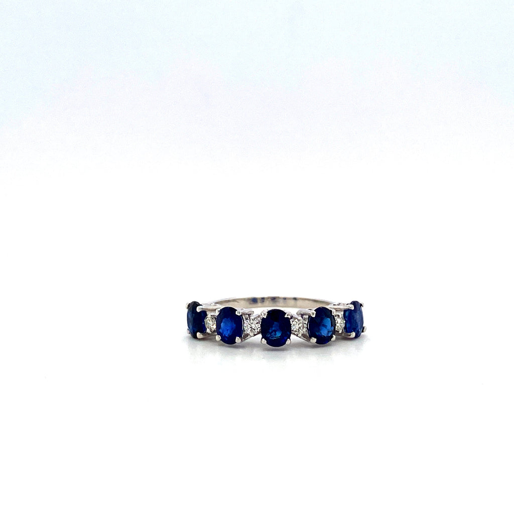 Sapphire and Diamond Ring in 14K White Gold - KGR 16344