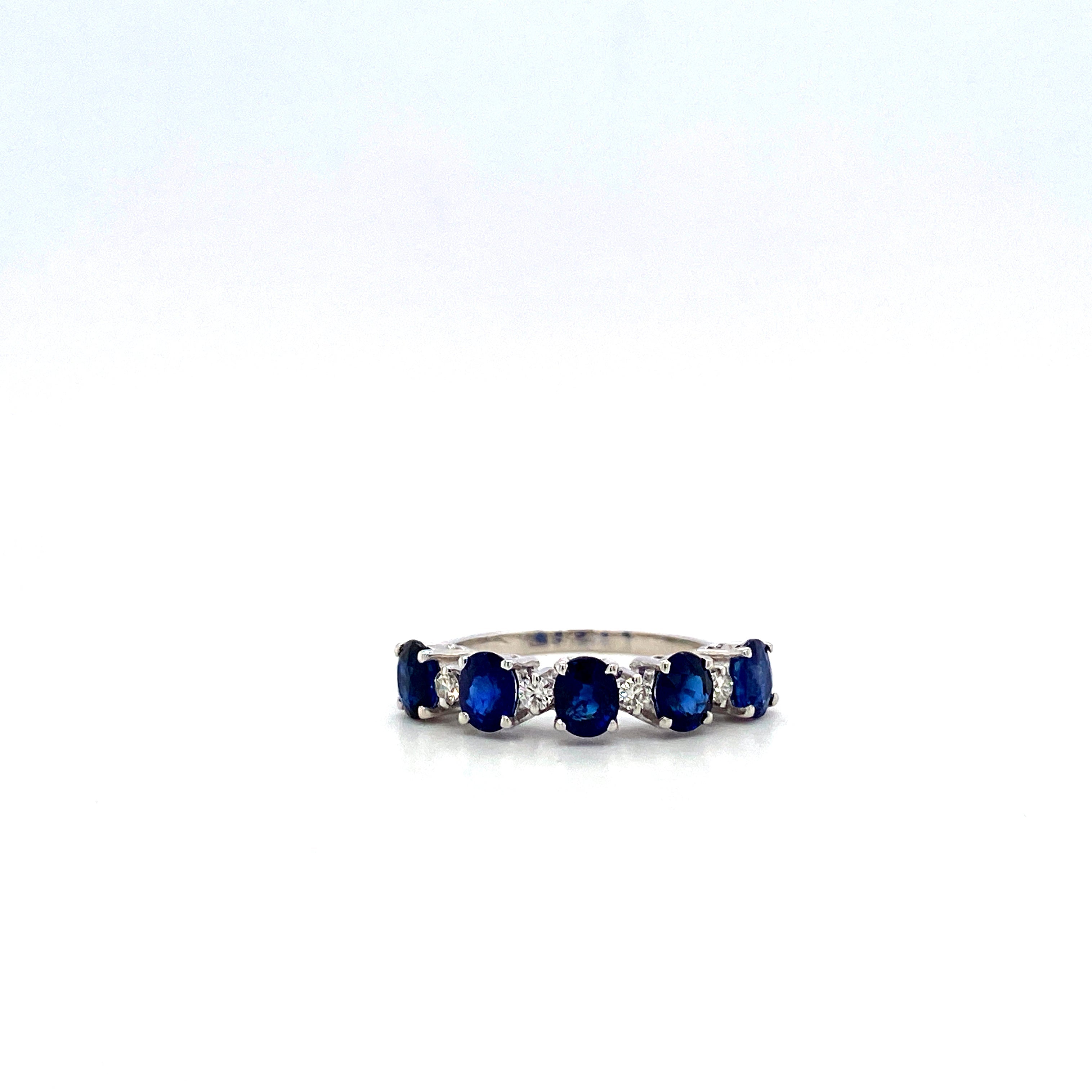 Sapphire and Diamond Ring in 14K White Gold - KGR 16344