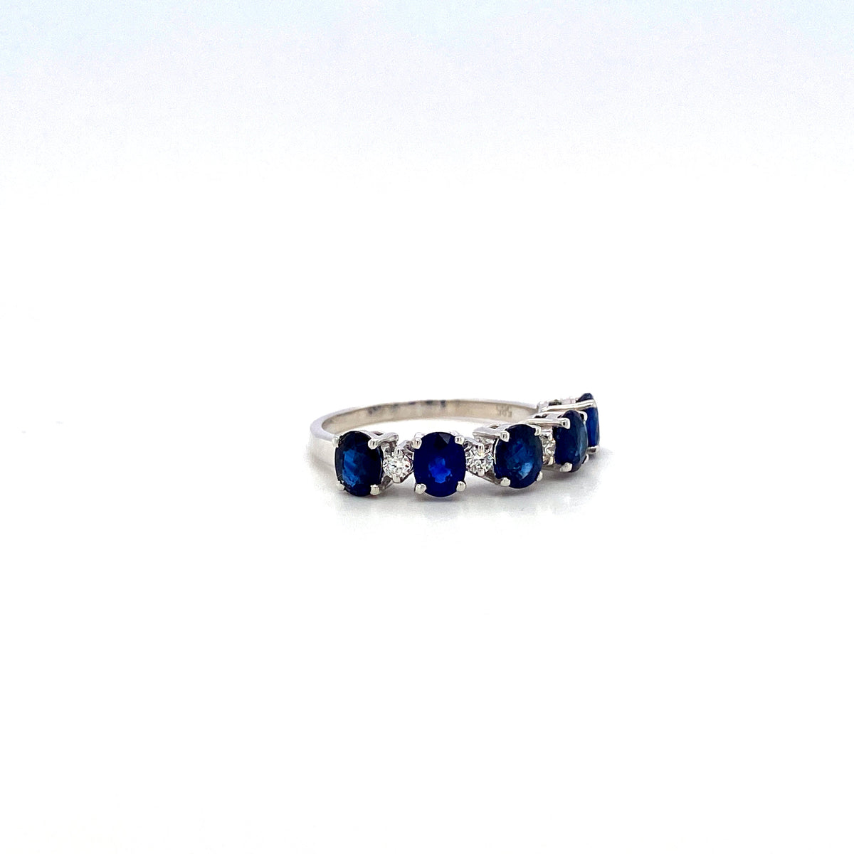 Sapphire and Diamond Ring in 14K White Gold - KGR 16344