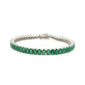 Emerald Bracelet in .925 Sterling Silver. - KSD 43070