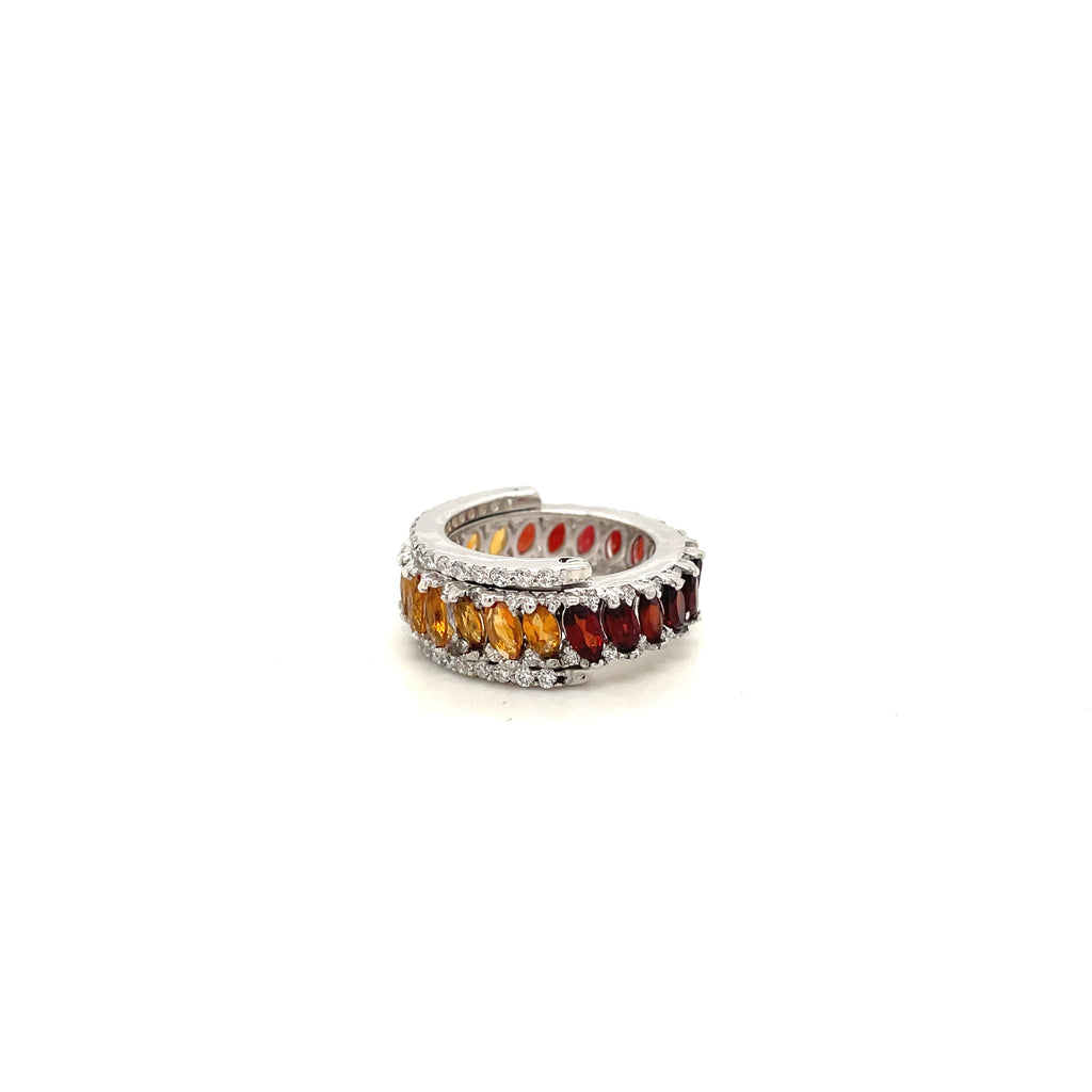 Multi Colour Reversible Ring in .925 Sterling Silver - KSR 12080