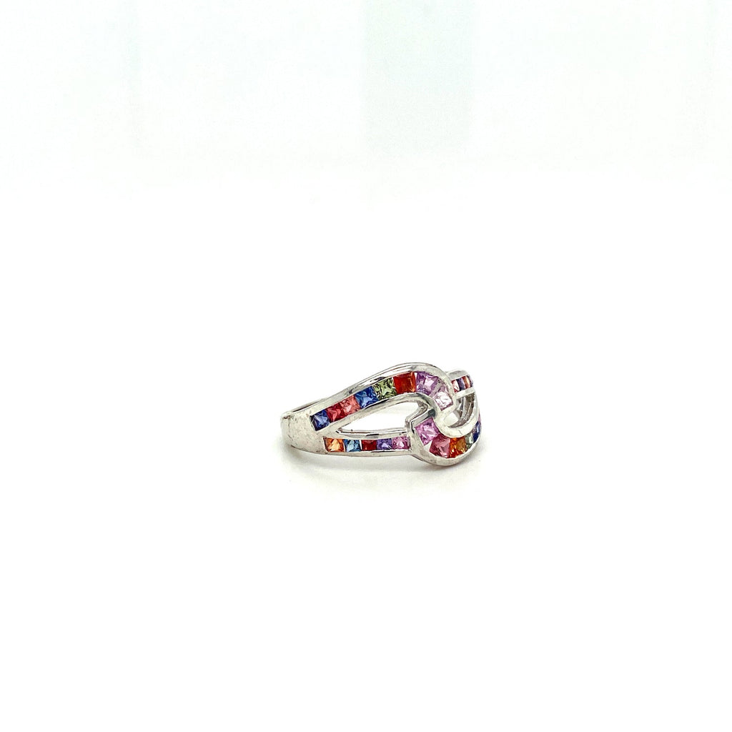 Multi Sapphire Jewellery Set in .925 Sterling Silver - KSS 6553