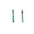 Emerald Earring in .925 Sterling Silver - KST 51927
