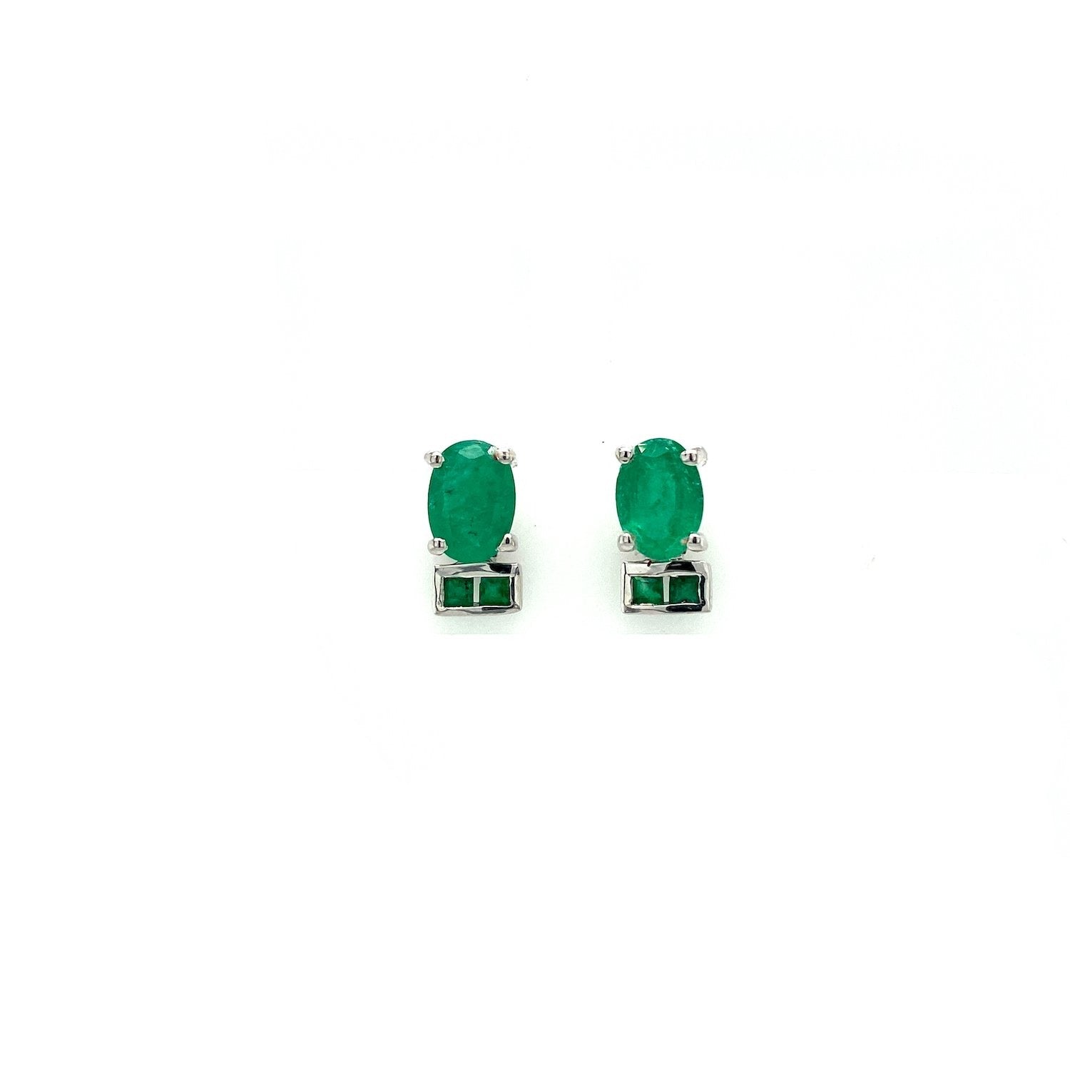 Emerald Earring in .925 Sterling Silver - KST 58593